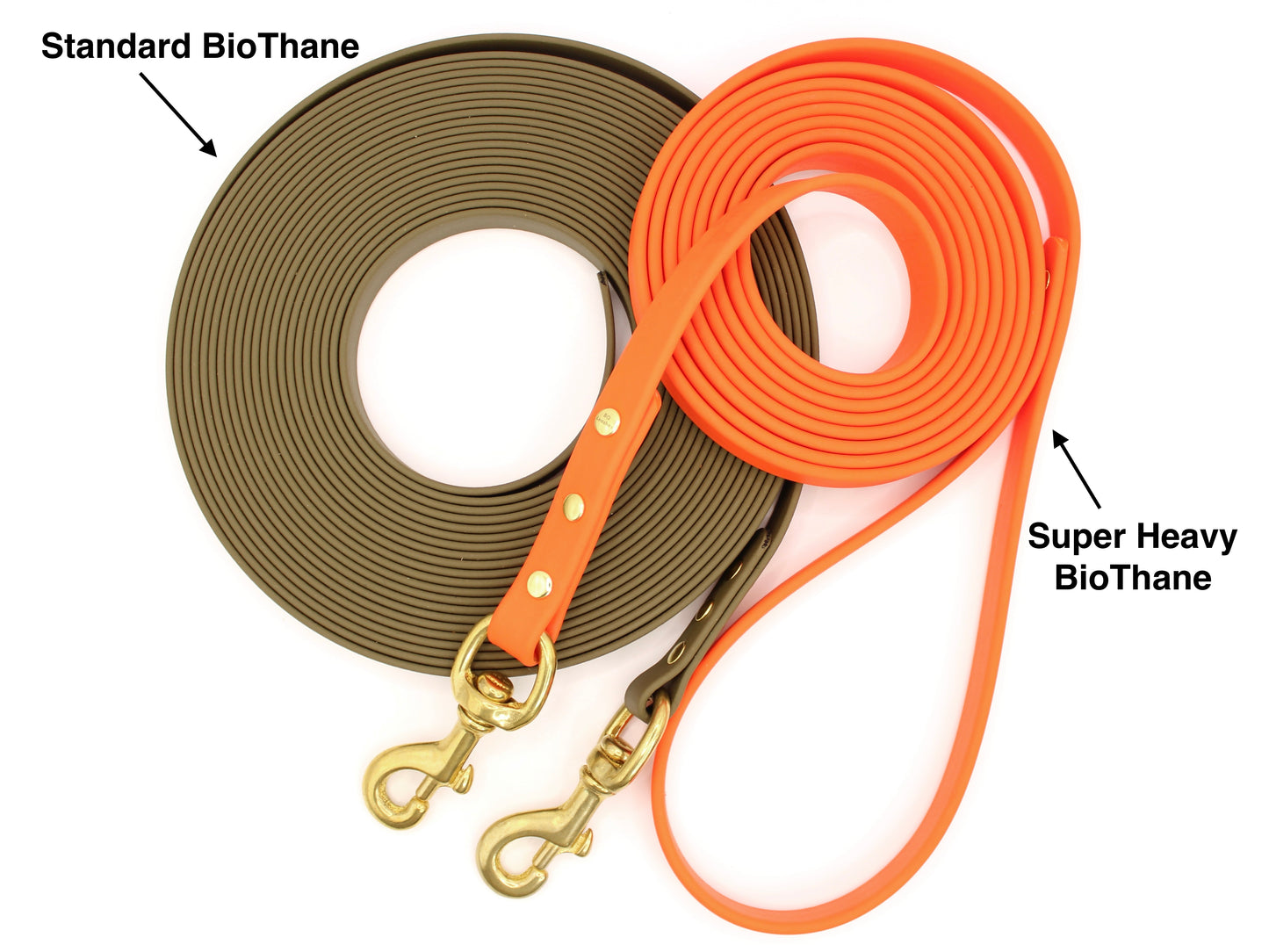 biothane long line, waterproof long line, tracking long line, obedience long line, biothane, brass, heavy duty long line, durable long line, bq leashes, puppy training long line, long line leash, sport training, PSA, schutzhund, ipo